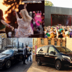 Luxury Mercedes chauffeur vehicle parked at Reading Festival Tessa Road Red Gate drop-off zone by DNR Transfer 2026