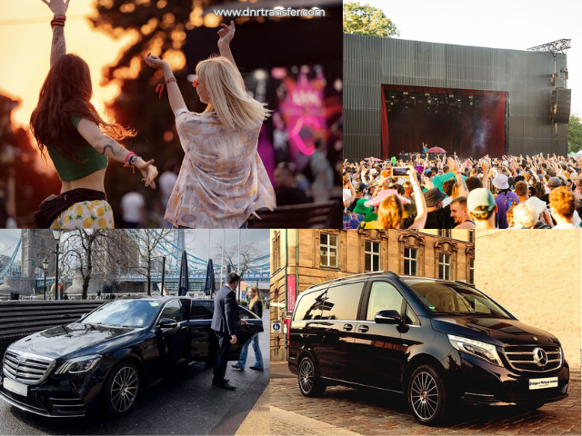 Luxury chauffeur transfer to Houghton Festival 2026 at Houghton Hall Norfolk with executive sedan and professional driver